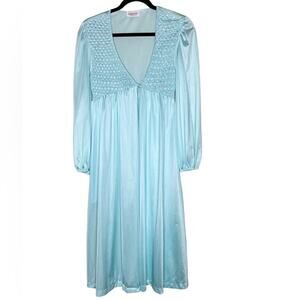 Vintage Night Gown,Kayser, Made In USA, 80s Lingerie, Mint Green